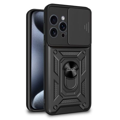 Capa COOL para iPhone 15 Pro Hard Ring Preto
