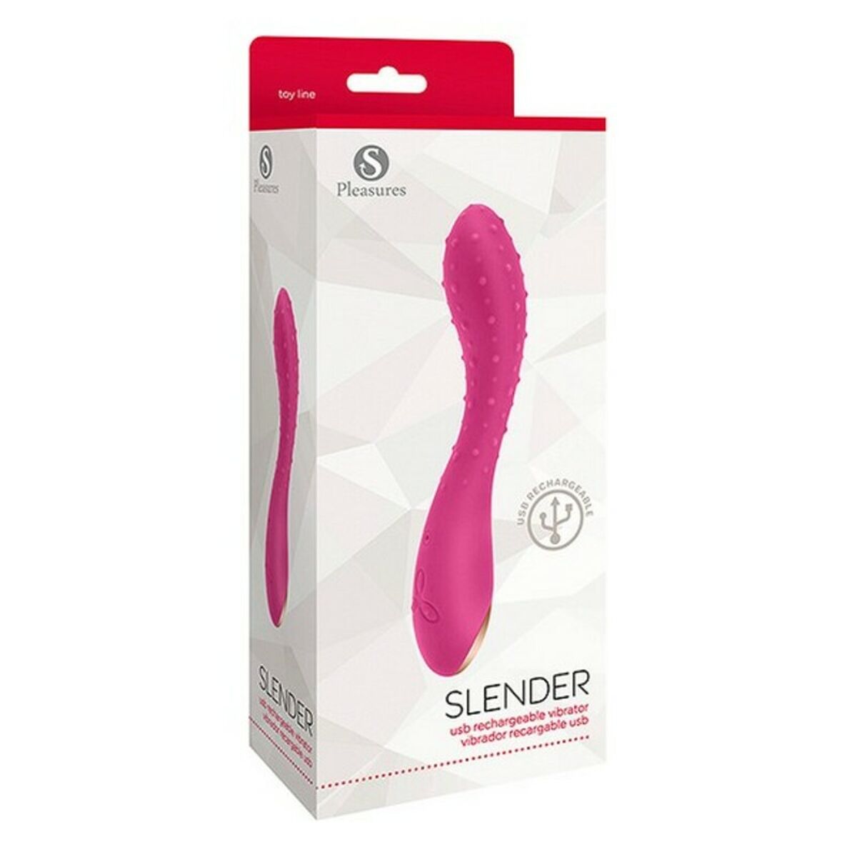 Vibrador de Ponto G S Pleasures Slender Cor de Rosa 2 S4001868_1
