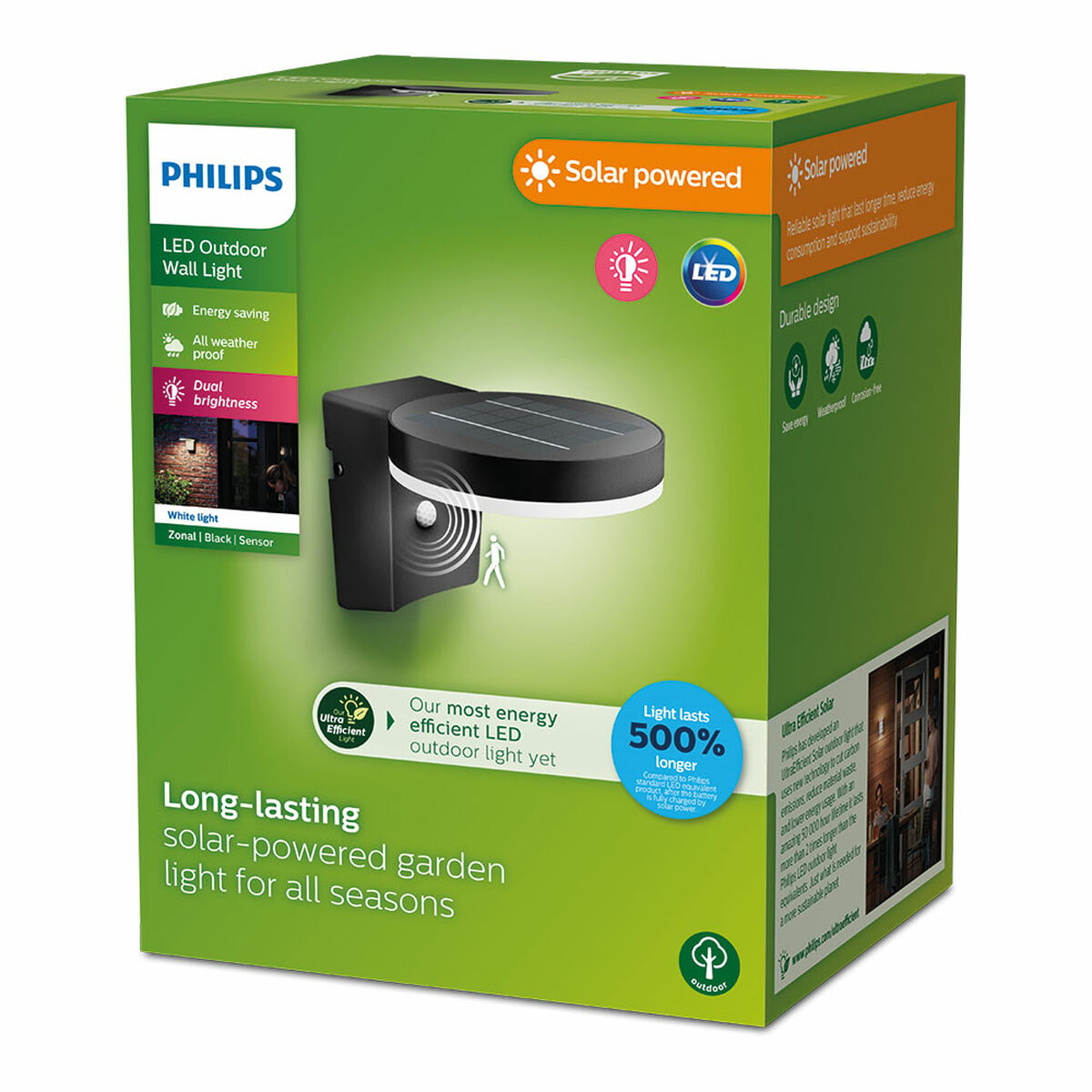 Luz de Parede Philips 1,3 W 250 Lm Solar Redondo (3000 K) 4 S7924021_3