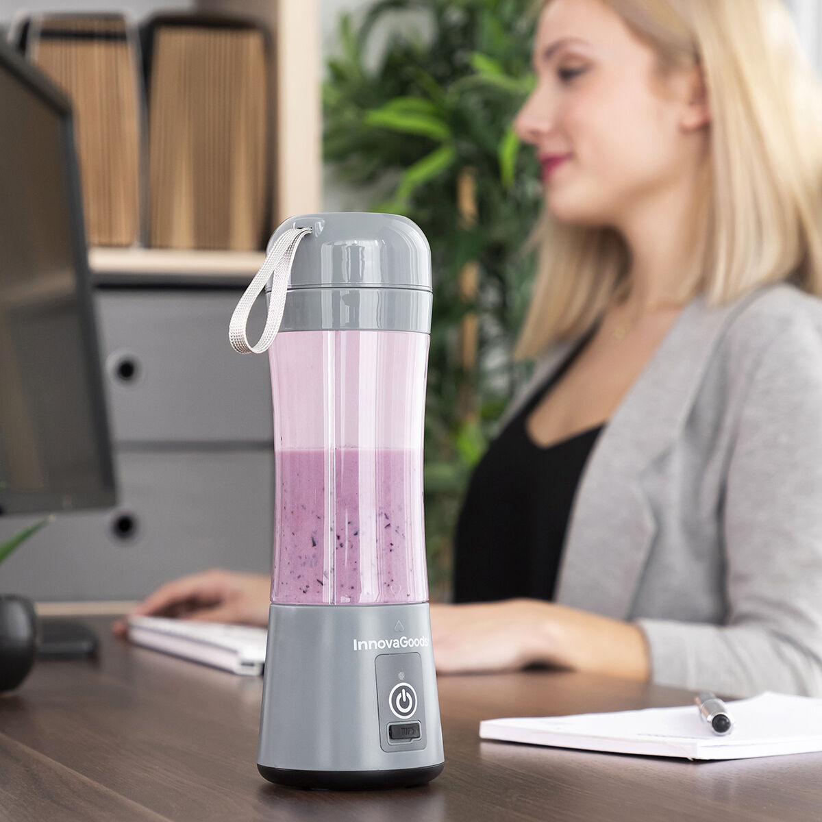Liquidificadora de Copo Portátil Recarregável Shakuit InnovaGoods 3 V0103242_2