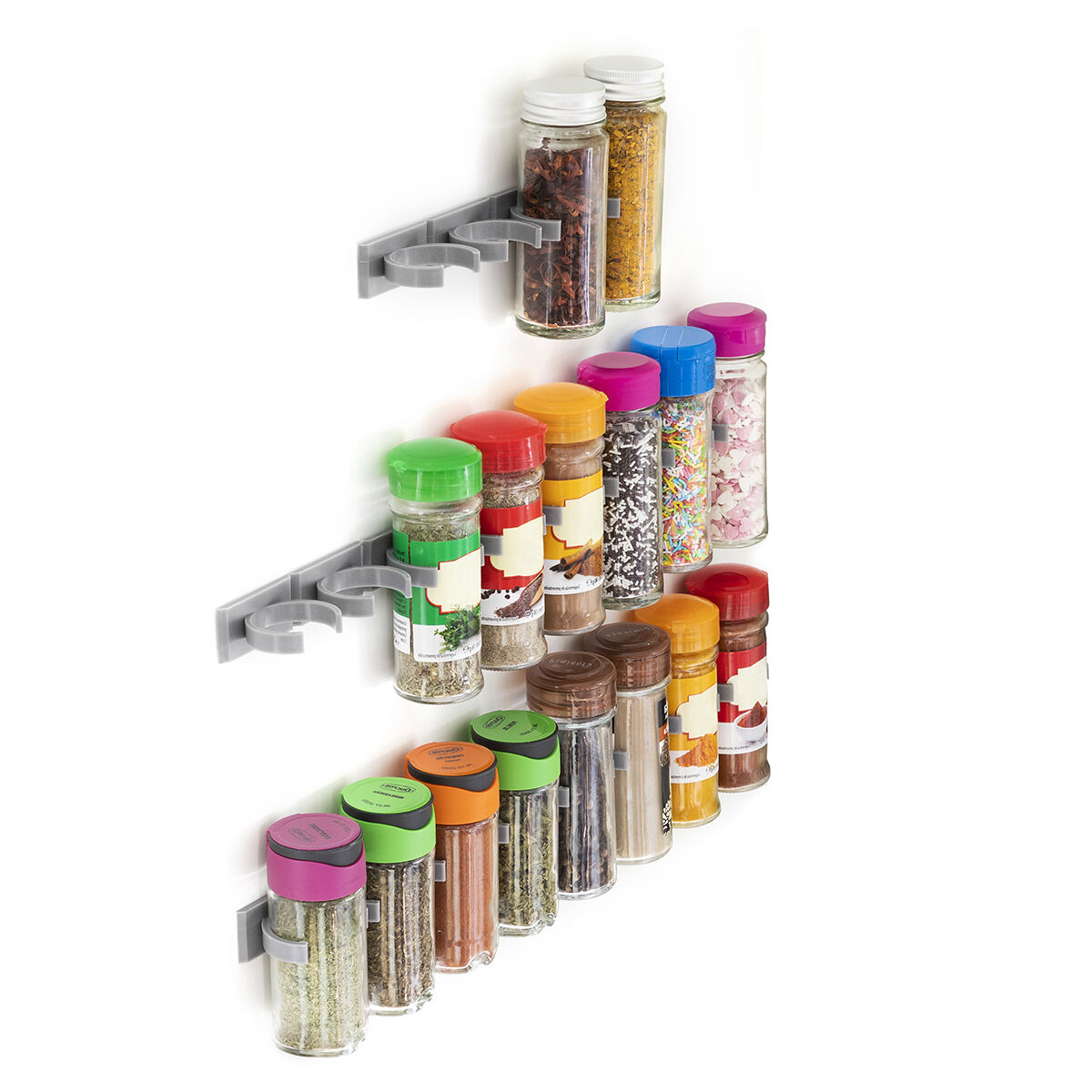 Organizador de Especiarias Adesivo e Divisível Jarlock x20 InnovaGoods 6 V0103336_5