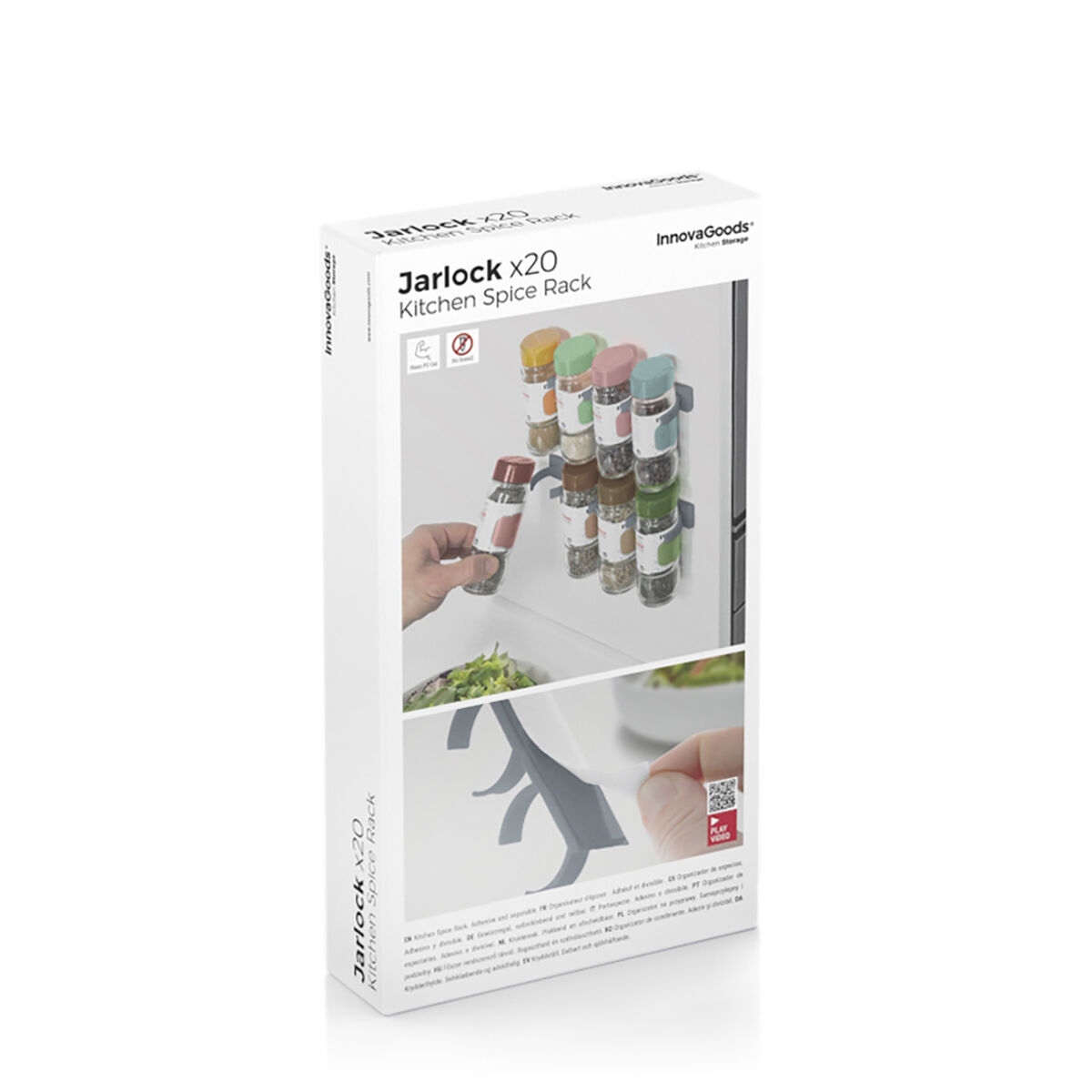 Organizador de Especiarias Adesivo e Divisível Jarlock x20 InnovaGoods 9 V0103336_8