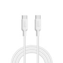 Cabo USB universal COOL compatível TYPE-C a TYPE-C (1.2 metros) Branco 3 Amp