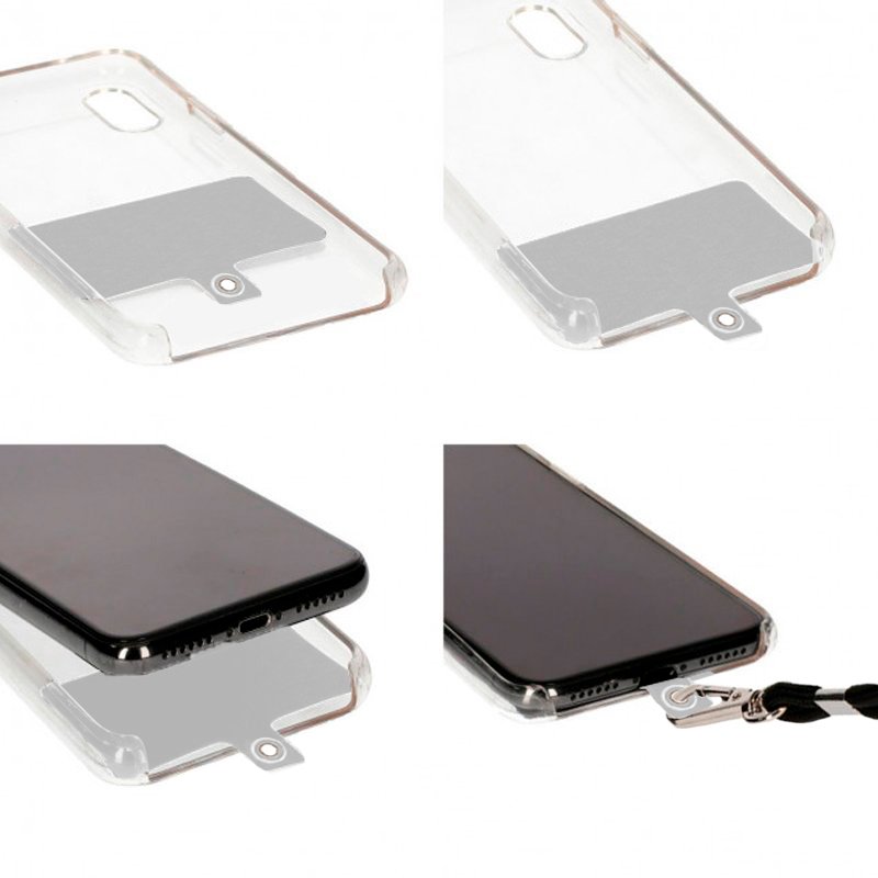 Cordão suspenso universal COOL com cartão de smartphone Preto - Image 3