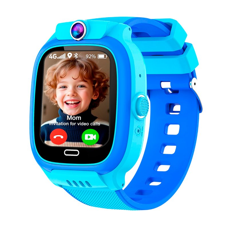 Smartwatch COOL Kids 4G GPS Silicone Azul (Localização, Chamadas de Vídeo, SIM)