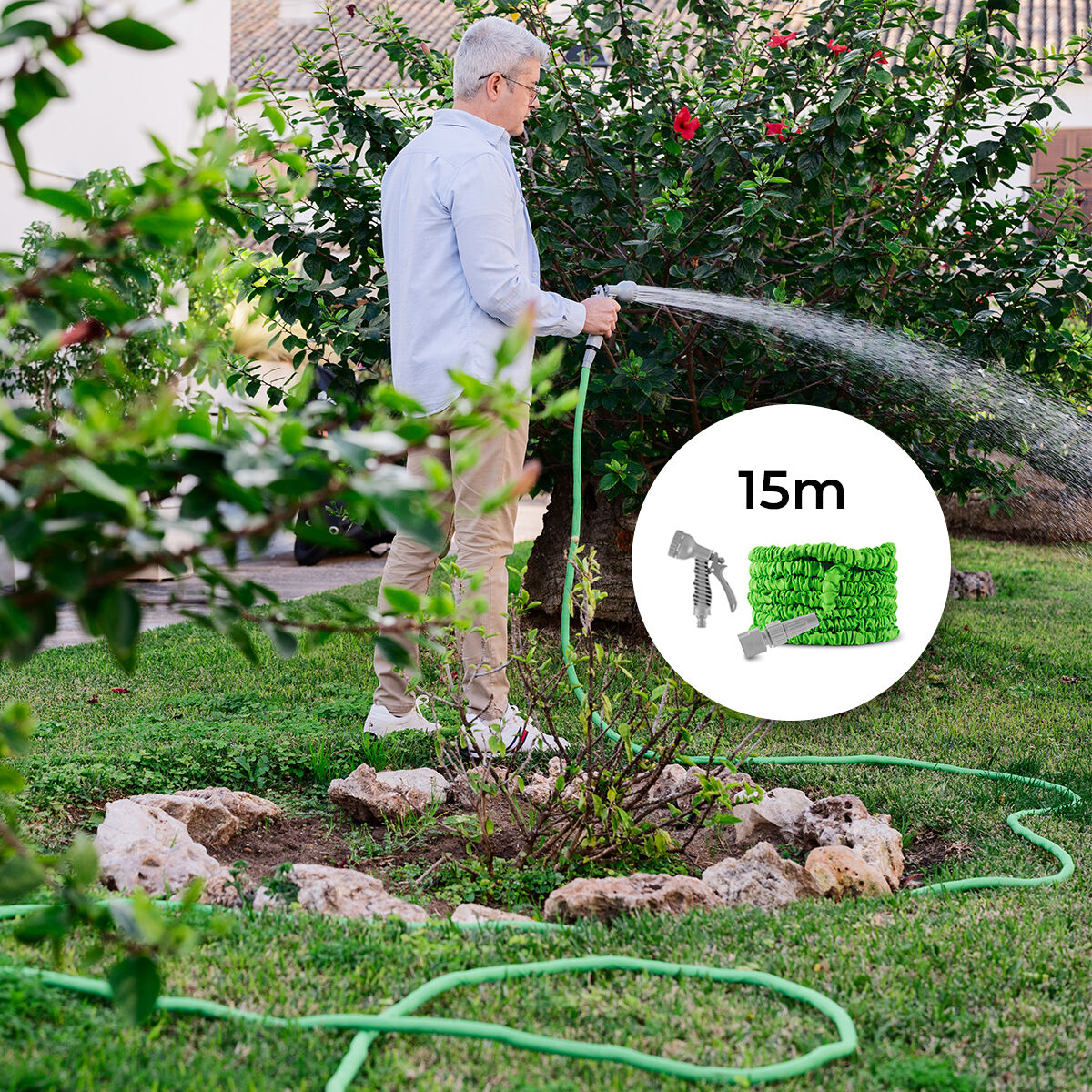 Mangueira de Jardim Extensível Hoostend InnovaGoods 15 m 1 V0103991_0
