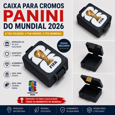 Caixa Para Cromos Panini - Mundial 2026 - Preta