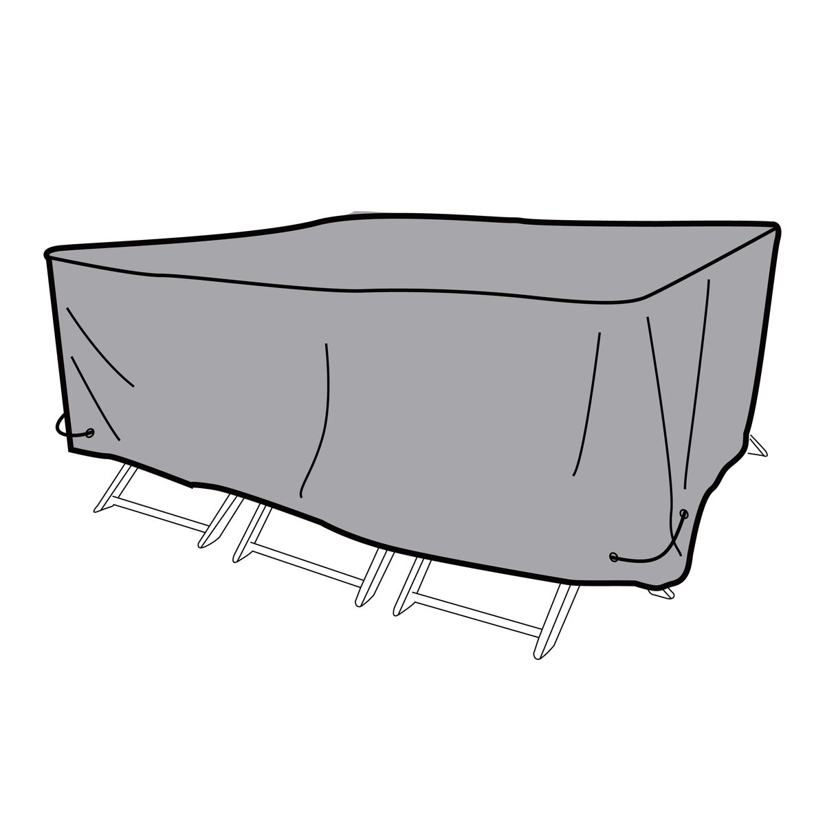Capa Protetora DKD Home Decor Mesa Preto Alumínio Cinzento escuro (200 x 130 x 60 cm) 3 S3042538_2