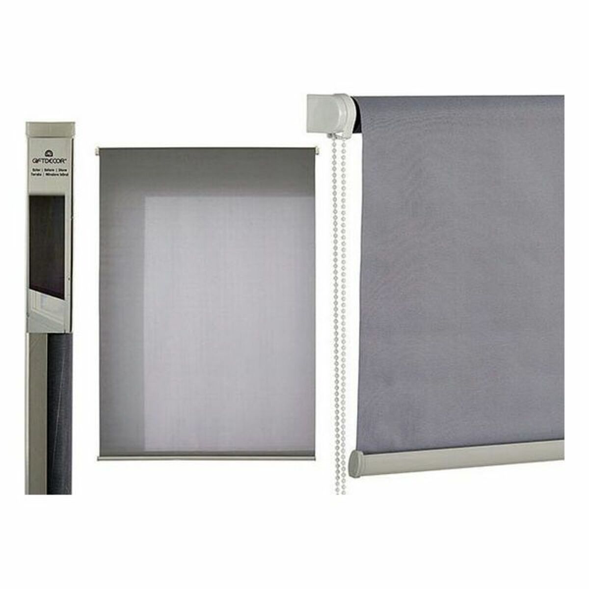 Estore de enrolar Gift Decor Cinzento Plástico 5 x 131 x 5 cm 2 S3606424_1