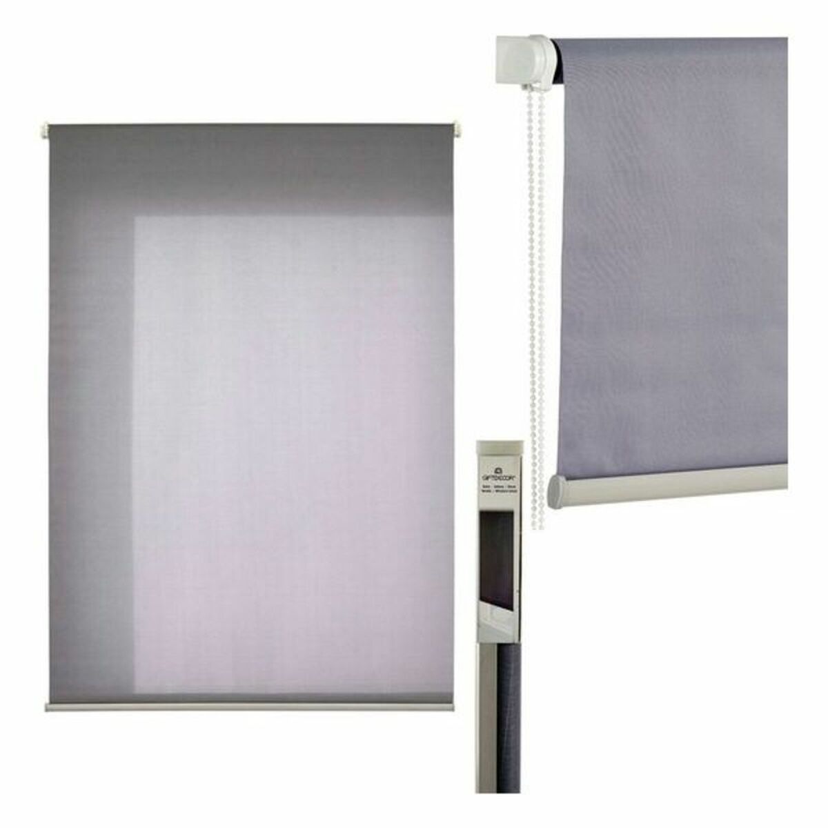 Estore de enrolar Gift Decor Cinzento Plástico 5 x 131 x 5 cm 3 S3606424_2