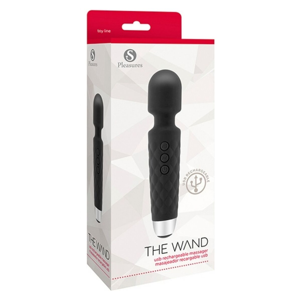 Vibrador de Ponto G S Pleasures The Wand Preto 2 S4001835_1