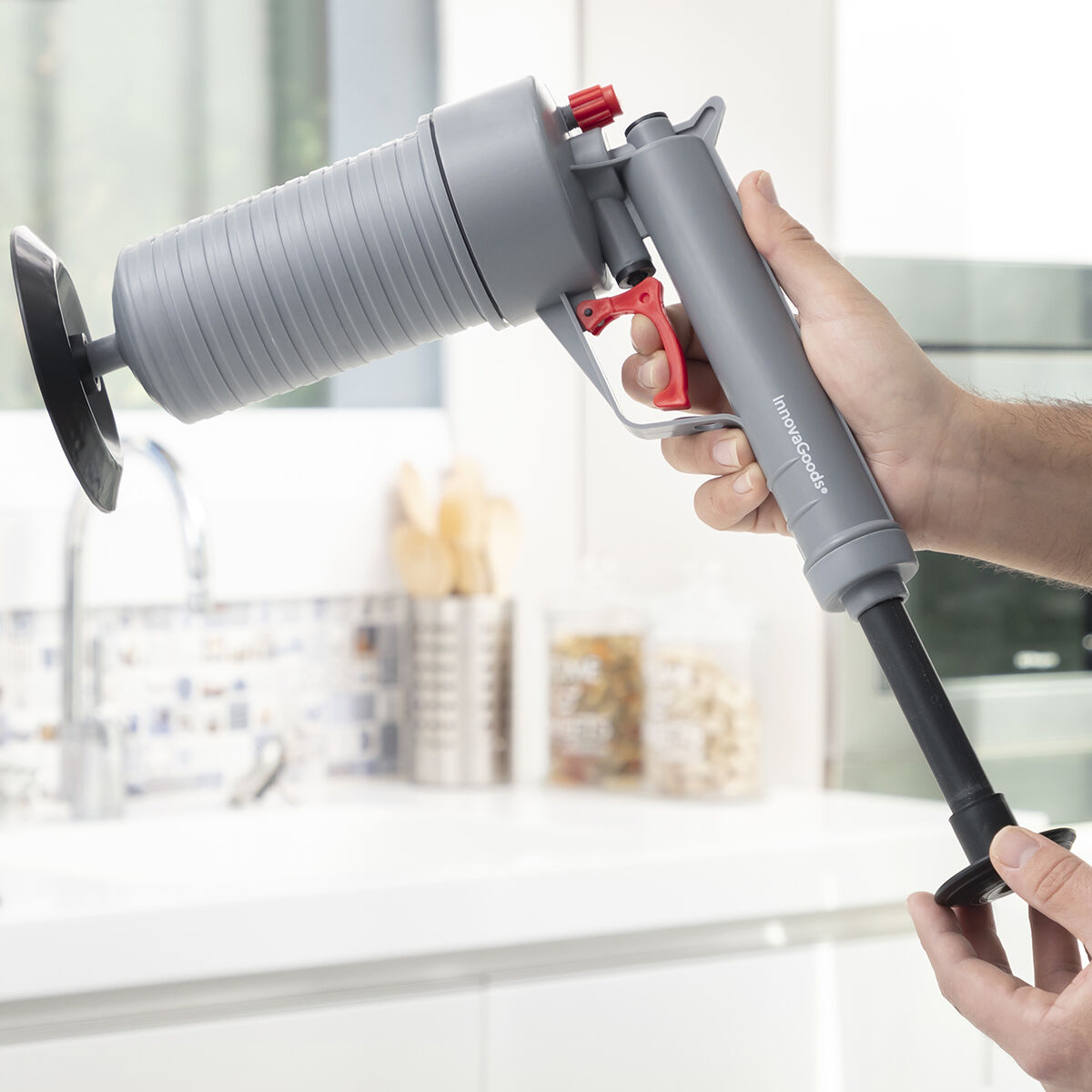 Pistola Desentupidora de Ar Comprimido Universal com Adaptadores KlinGun InnovaGoods 2 V0103255_1